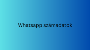 Whatsapp számadatok